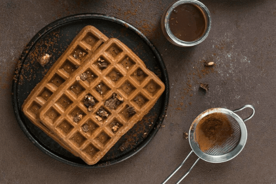 Waffle caseiro delicioso - Imagem via Freepik