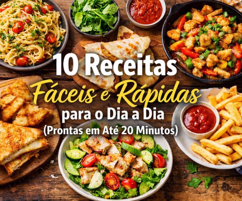 10 receitas fáceis e rápidas - Imagem via Chatgpt