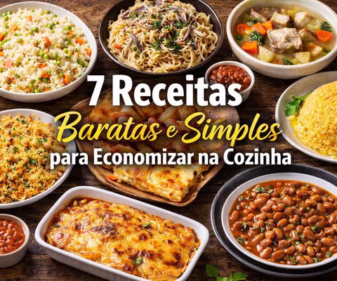 7 receitas baratas e simples - Imagem via Chatgpt