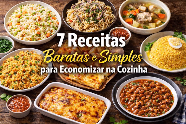 7 receitas baratas e simples - Imagem via Chatgpt