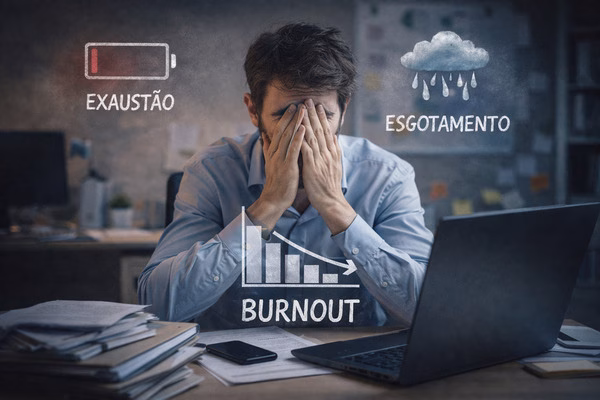 Burnout: como saber se você está esgotado ou só cansado - Imagem via chatgpt