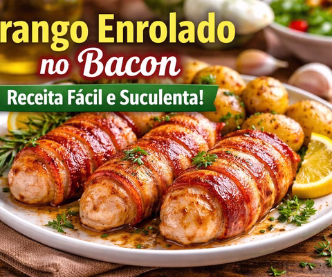 Frango enrolado no bacon - Imagem via Chatgpt
