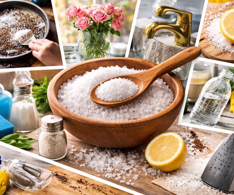 12 formas em que o sal pode ajudar além de preparar alimentos - Imagem via Chatgpt