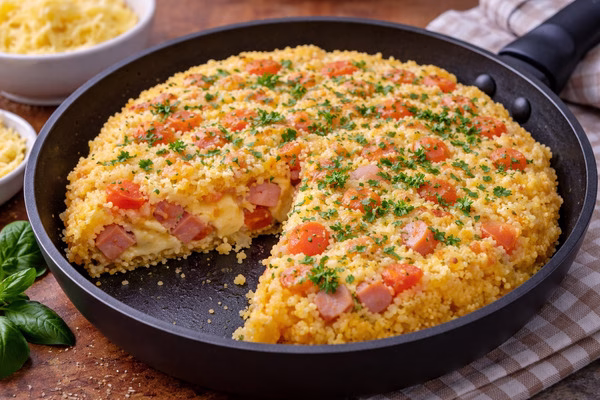 Cuscuz de Frigideira Fácil - Imagem via Chatgpt