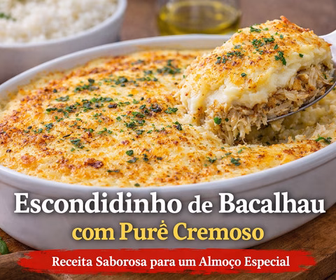 escondidinho de bacalhau - Imagem via Chatgpt