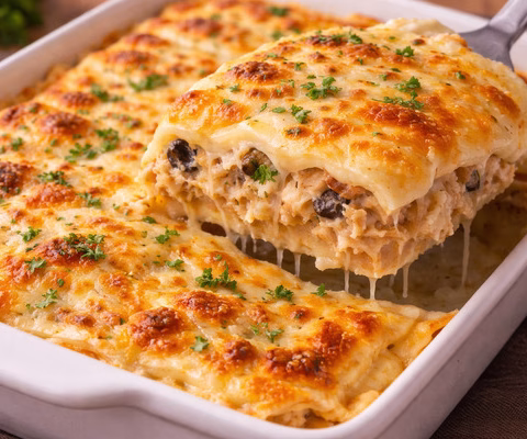 lasanha de bacalhau com molho branco - imagem via chatgpt