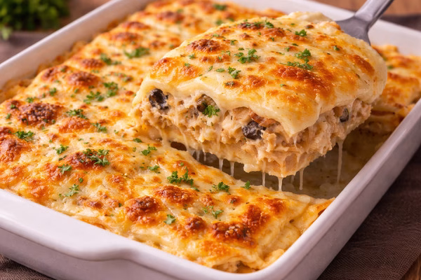 lasanha de bacalhau com molho branco - imagem via chatgpt