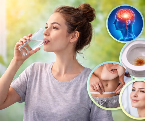 os benefícios de beber água ao acordar - Imagem via Chatgpt