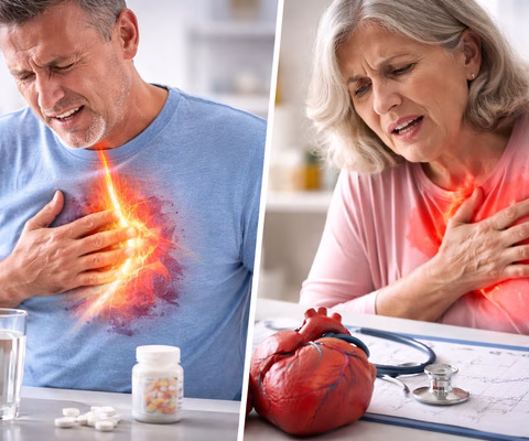 refluxo ou problema cardíaco - Imagem via Chatgpt