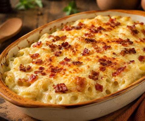 macarrão com creme de batata - imagem via chatgpt